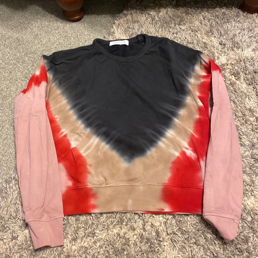 Daydreamer Small Tie Die Pullover Sweatshirt Crew Neck Long Sleeve